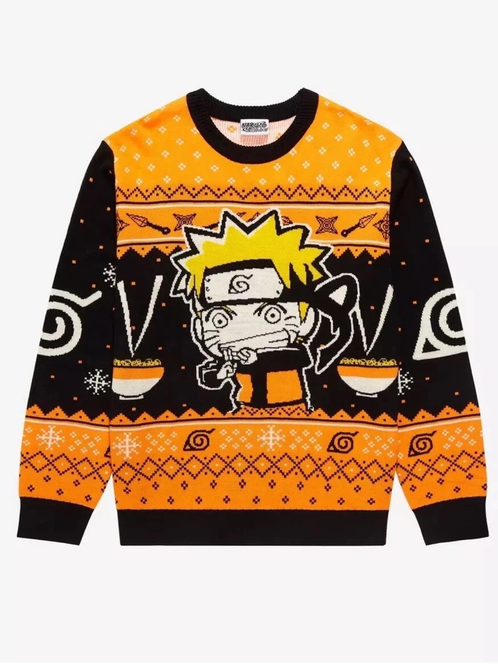 Ripple Junction Naruto Shippuden Chibi Naruto & Ramen Holiday Sweater XL